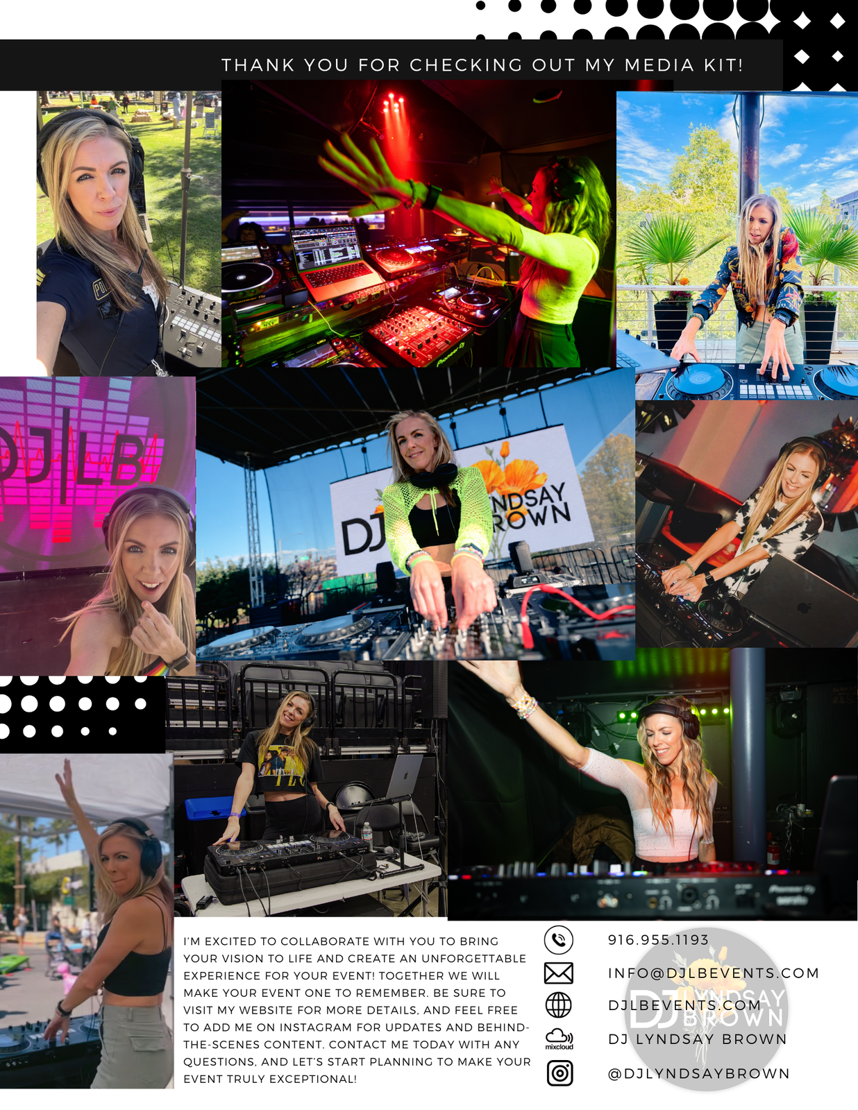 Lyndsay Brown Media Kit Page 4 of 4